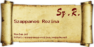 Szappanos Rozina névjegykártya
